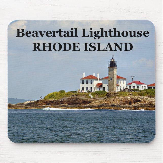 Alfombrilla De Ratón Faro Beavertail, Isla Rhode Mousepad (Frente)