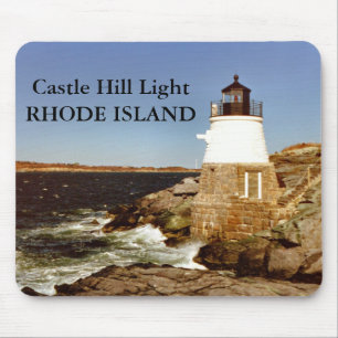 Alfombrilla De Ratón Faro Castle Hill, Isla Rhode Mousepad