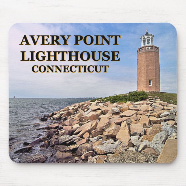 Alfombrilla De Ratón Faro de Avery Point, Connecticut Mousepad (Frente)