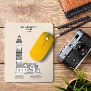 Alfombrilla De Ratón Faro de Big Sable Point - Míchigan - SBD