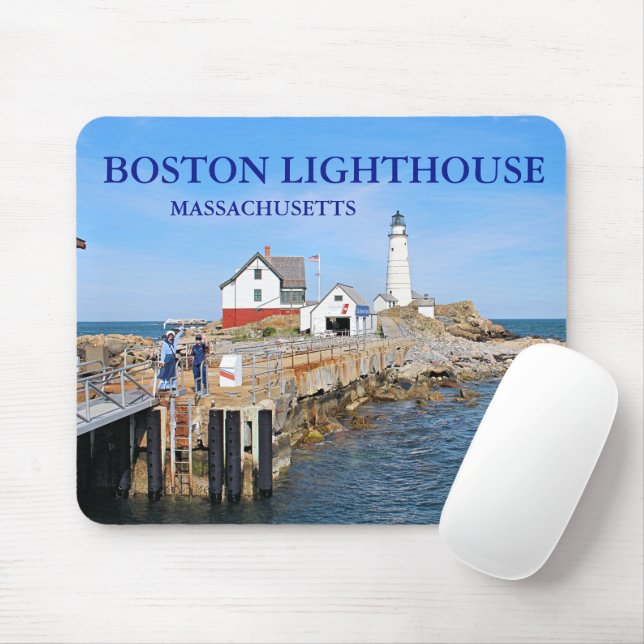 Alfombrilla De Ratón Faro de Boston, Massachusetts Mousepad (Con ratón)
