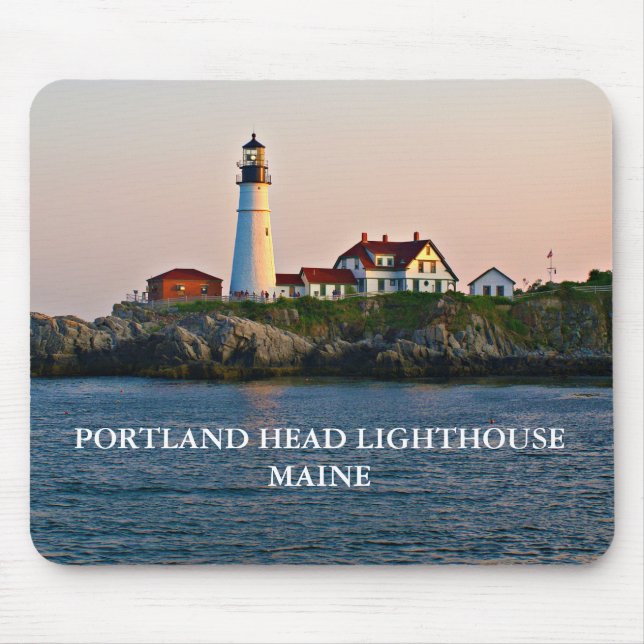 Alfombrilla De Ratón Faro de cabeza de Portland, Maine Mousepad (Frente)