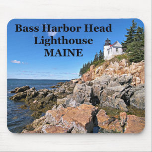Alfombrilla De Ratón Faro de la cabeza del puerto de Bass, Maine Mousep