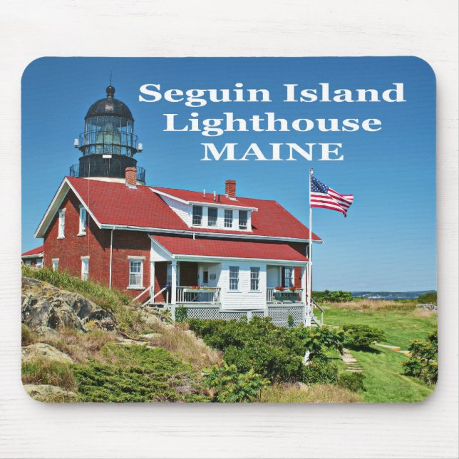 Alfombrilla De Ratón Faro de la isla de Seguin, Maine Mousepad (Frente)