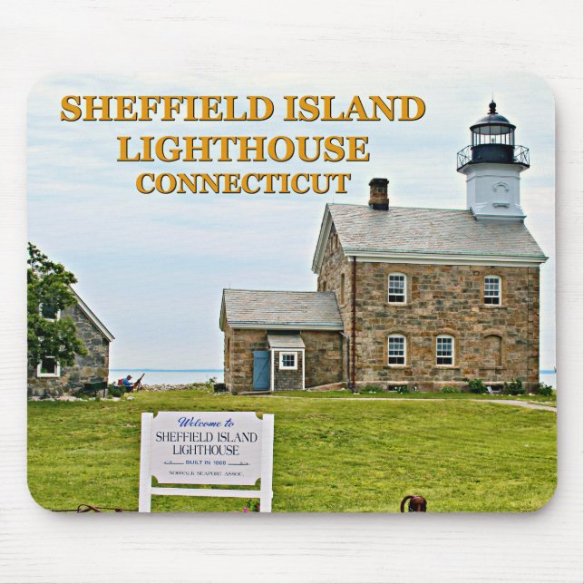 Alfombrilla De Ratón Faro de la isla de Sheffield, Connecticut (Frente)