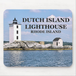 Alfombrilla De Ratón Faro de la isla holandesa, Rhode Island Mousepad