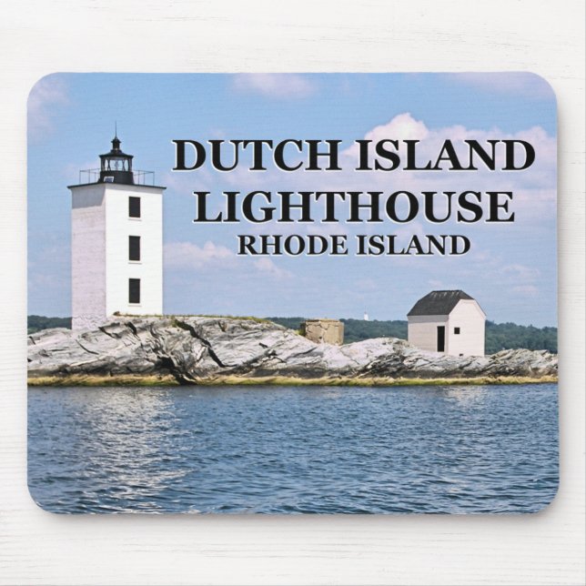 Alfombrilla De Ratón Faro de la isla holandesa, Rhode Island Mousepad (Frente)