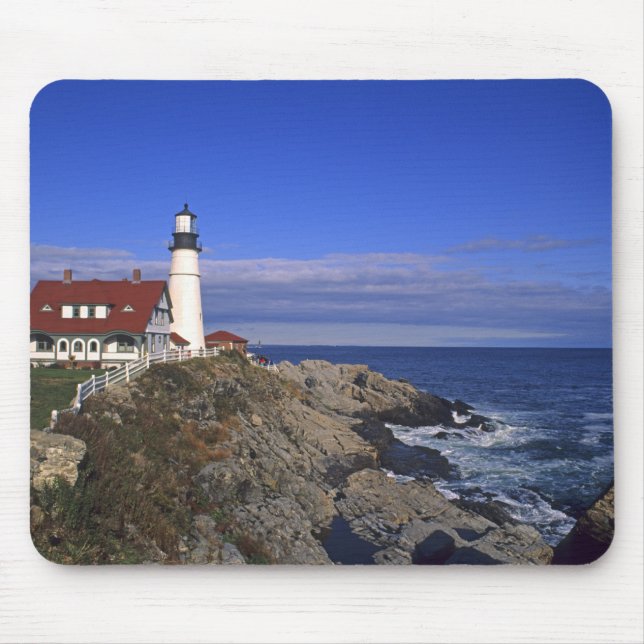 Alfombrilla De Ratón Faro de luz de cabeza de Portland Maine (Frente)