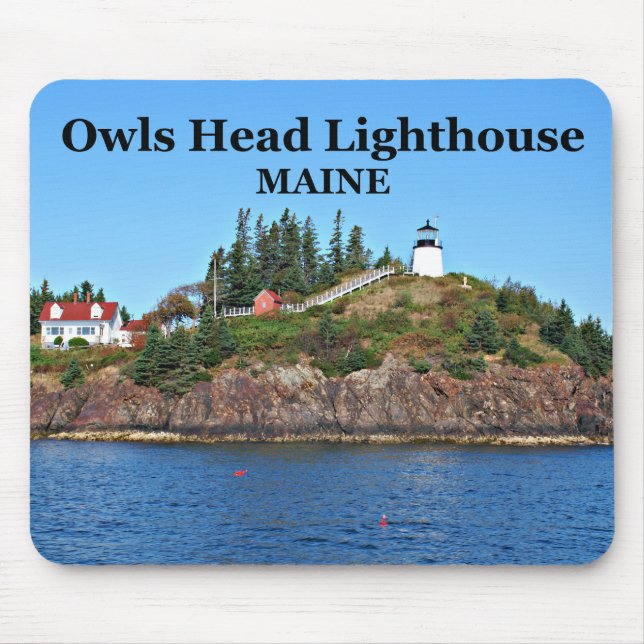 Alfombrilla De Ratón Faro de Owls Head, Maine Mousepad (Frente)