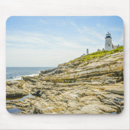 Alfombrilla De Ratón Faro de Pemaquid Point Maine y Océano
