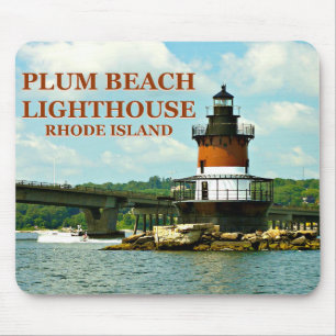 Alfombrilla De Ratón Faro de Plum Beach, Isla Rhode Mousepad