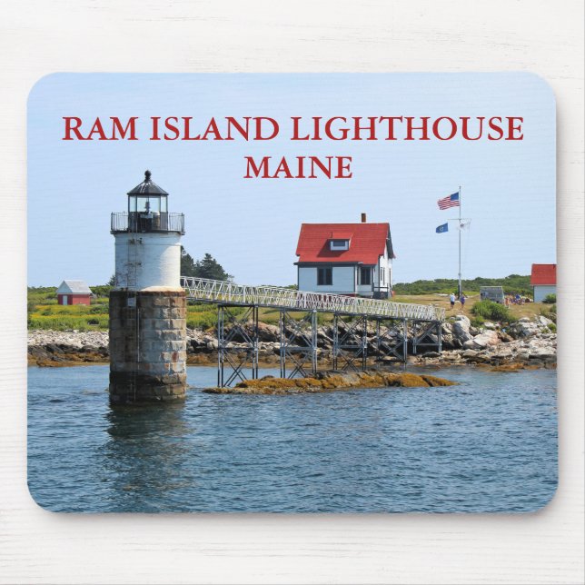 Alfombrilla De Ratón Faro de Ram Island, Maine Mousepad (Frente)