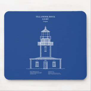 Alfombrilla De Ratón Faro de roca de Tillamook - Oregon - AD