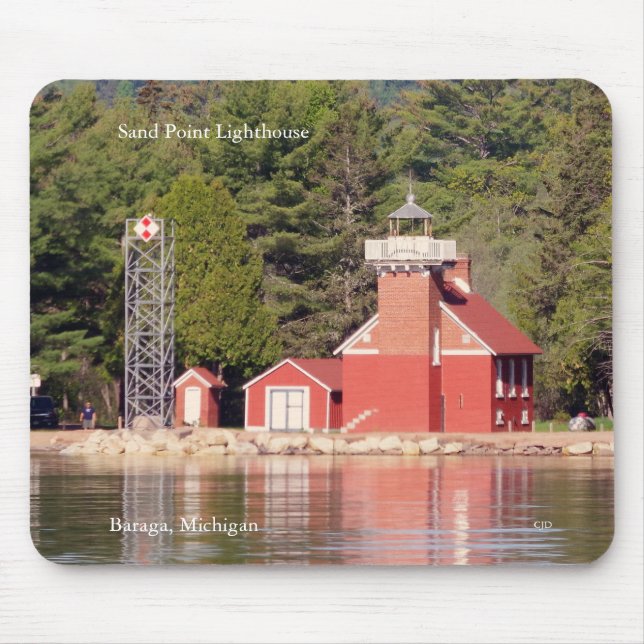 Alfombrilla De Ratón Faro de Sand Point Baraga mousepad (Frente)