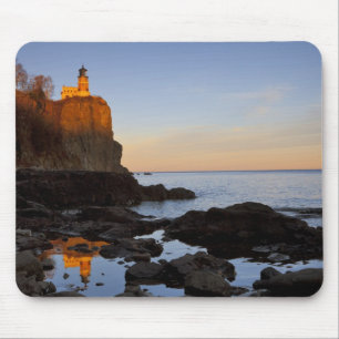 Alfombrilla De Ratón Faro de Split Rock al atardecer cerca de Dos