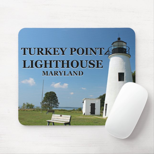 Alfombrilla De Ratón Faro de Turkey Point, Maryland Mousepad (Con ratón)