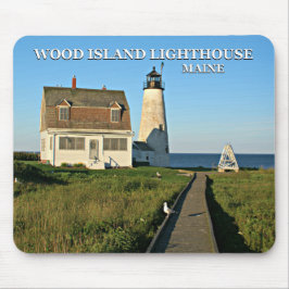 Alfombrilla De Ratón Faro de Wood Island, Maine Mousepad