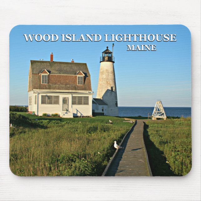 Alfombrilla De Ratón Faro de Wood Island, Maine Mousepad (Frente)