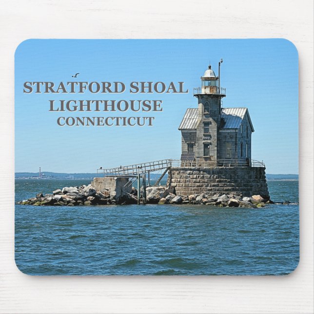 Alfombrilla De Ratón Faro del atolón de Stratford, Connecticut Mousepad (Frente)