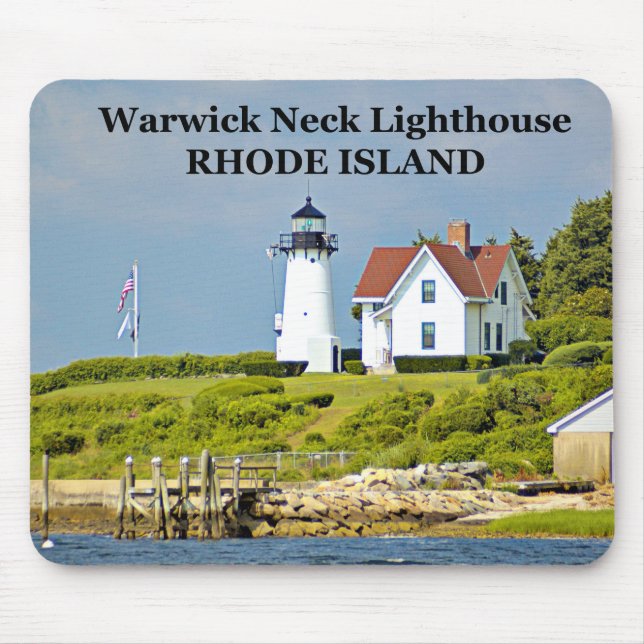 Alfombrilla De Ratón Faro del cuello de Warwick, Rhode Island Mousepad (Frente)