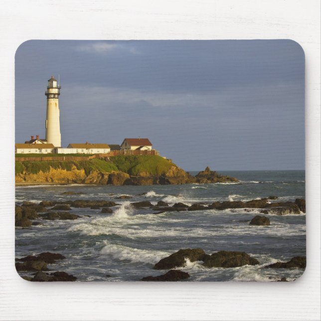 Alfombrilla De Ratón Faro en la playa estatal Pigeon Point en San 2 (Frente)