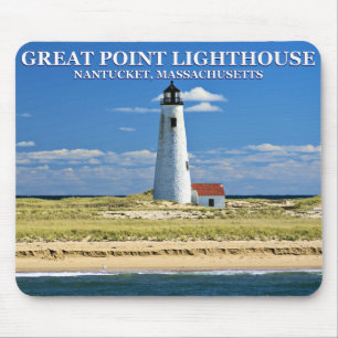 Alfombrilla De Ratón Faro Great Point, Nantucket, MAMÁES Mousepad