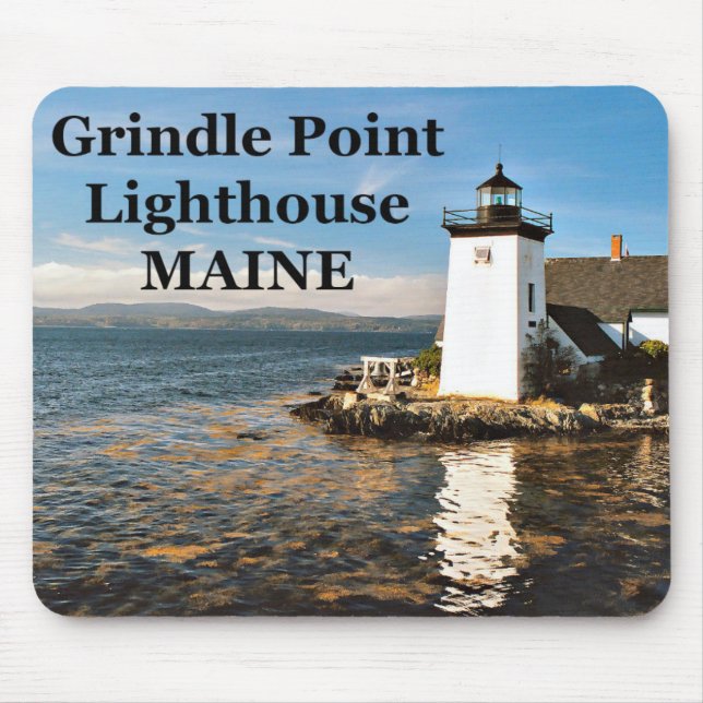 Alfombrilla De Ratón Faro Grindle Point, Maine Mousepad (Frente)