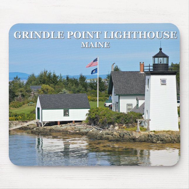 Alfombrilla De Ratón Faro Grindle Point, Maine Mousepad (Frente)