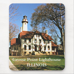 Alfombrilla De Ratón Faro Grosse Point, Illinois Mousepad