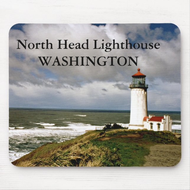 Alfombrilla De Ratón Faro North Head, Washington Mousepad (Frente)