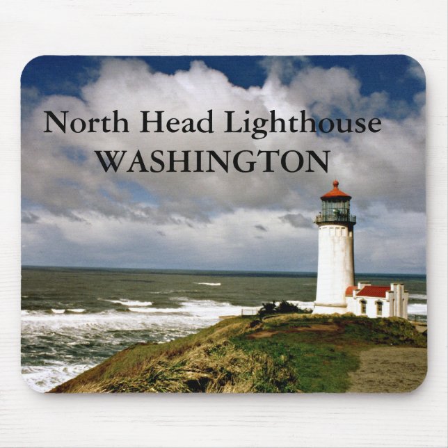 Alfombrilla De Ratón Faro North Head, Washington Mousepad (Frente)