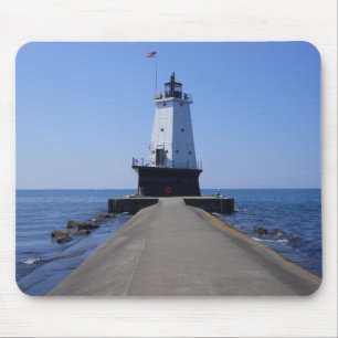 Alfombrilla De Ratón Faro North Pierhead, Ludington, MI