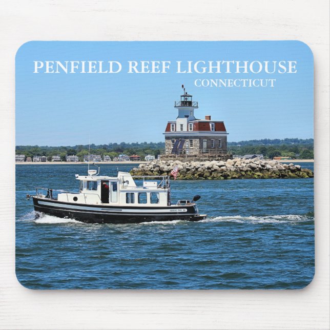 Alfombrilla De Ratón Faro Penfield Reef de Connecticut Mousepad (Frente)