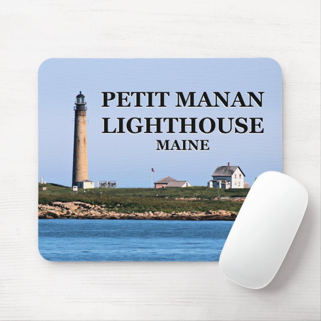 Alfombrilla De Ratón Faro Petit Manan, Maine Mousepad (Con ratón)
