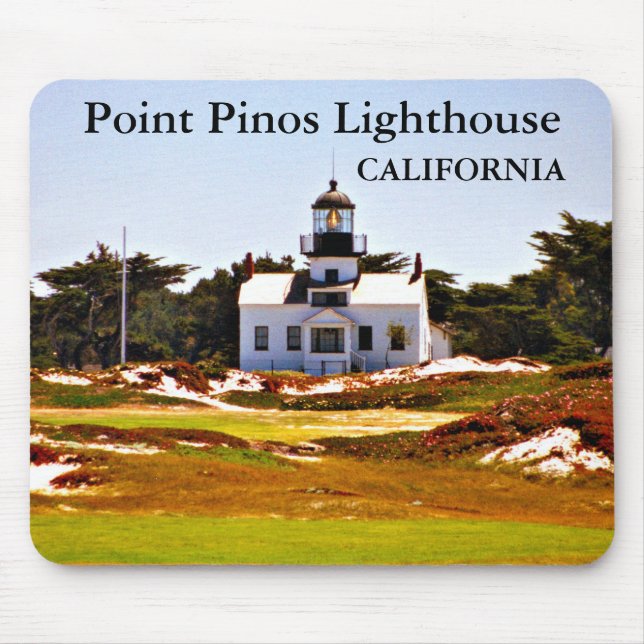 Alfombrilla De Ratón Faro Point Pinos, California Mousepad (Frente)