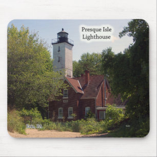 Alfombrilla De Ratón Faro Presque Isle Erie mousepad