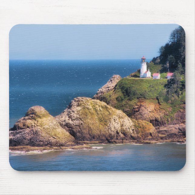 Alfombrilla De Ratón Faro principal Mousepad de Heceta (Frente)