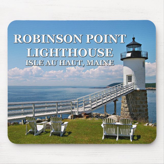 Alfombrilla De Ratón Faro Robinson Point, Maine Mousepad (Frente)