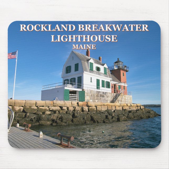 Alfombrilla De Ratón Faro Rockland Breakwater Lighthouse, Maine Mousepa (Frente)