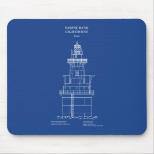 Alfombrilla De Ratón Faro Sabine Bank - Texas - AD