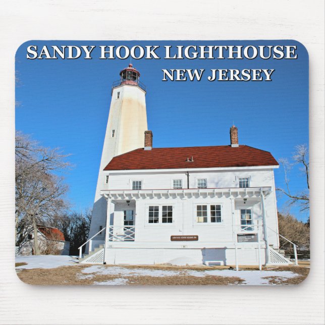 Alfombrilla De Ratón Faro Sandy Hook, New Jersey Mousepad (Frente)