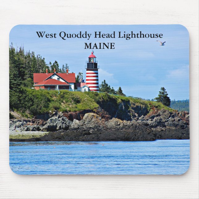 Alfombrilla De Ratón Faro West Quoddy Head, Maine Mousepad (Frente)