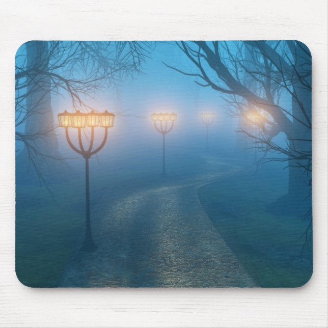 Alfombrilla De Ratón Farolitos en el Mousepad niebla (Frente)