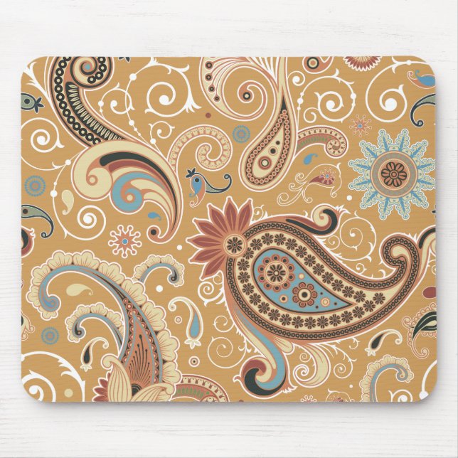 Alfombrilla De Ratón Fashion Fine Paisley Guay Cute Girly Retro (Frente)