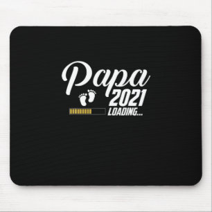 Alfombrilla De Ratón Father's Day   Papa Loading 2021 First Time Father