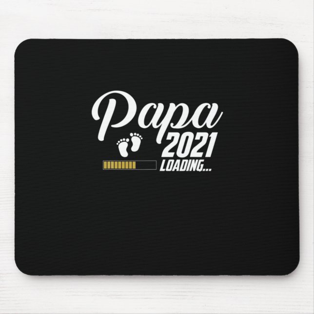 Alfombrilla De Ratón Father's Day | Papa Loading 2021 First Time Father (Frente)