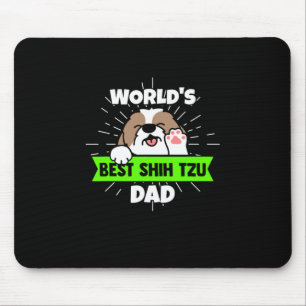 Alfombrilla De Ratón Father's Day   Worlds Best Shih Tzu Dog Dad