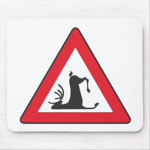 Alfombrilla De Ratón Fauna el tropezar (roadsign de los ciervos)