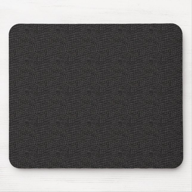 Alfombrilla De Ratón Faux Black Alligator Leather Mouse Pad (Frente)