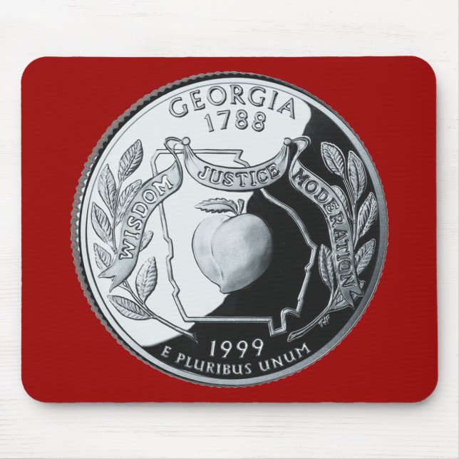 Alfombrilla De Ratón Faux Georgia State Quarter (Frente)